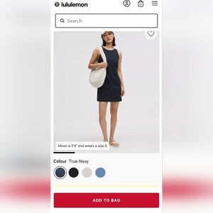 NWT Lululemon Organic Cotton Cinch Waist Dress